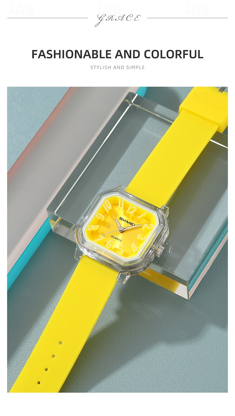 Подарок на День Матери SKMEI Мужские кварцевые часы Креативные минималистские модные повседневные светящиеся водонепроницаемые часы с мировым временем Силиконовые гелевые часы 2026 - $26.99 –P5