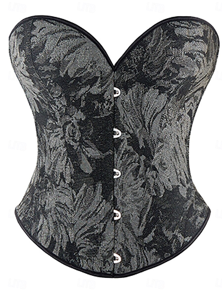 Dam Shapewear Mode Retro Sexig Blommig Knappar Dagligen Semester Fest Ärmlös Över axeln Svart Rodnande Rosa Rubinrött Brun Grön Sommar Vår Höst Normal 2026 - $29.99 –P7