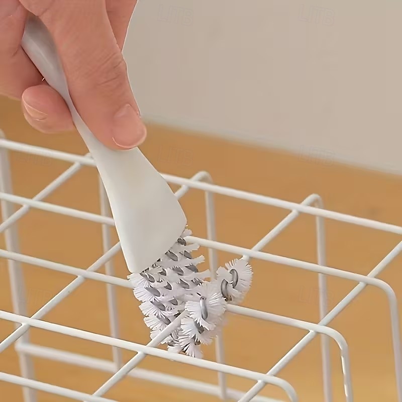 Набор из 4 многофункциональных ручных щеток для уборки, прочные многоразовые пластиковые щетки с ручкой, щетина средней жесткости для кухни, ванной комнаты, дома. &уборка на открытом воздухе 2026 - $7.99 –P9