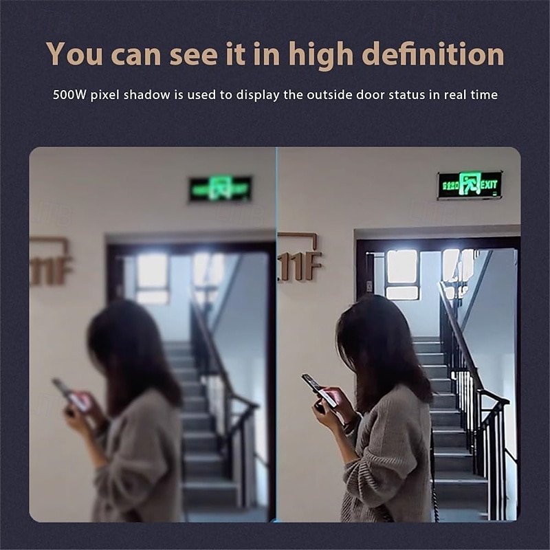 Wireless Visual Doorbell with Screen 4.3 Inch IPS Screen 2.4G Wireless Smart High-definition Video ing Intelnt Doorbell for Villa Home Office Apartment 2026 - $78.99 –P4