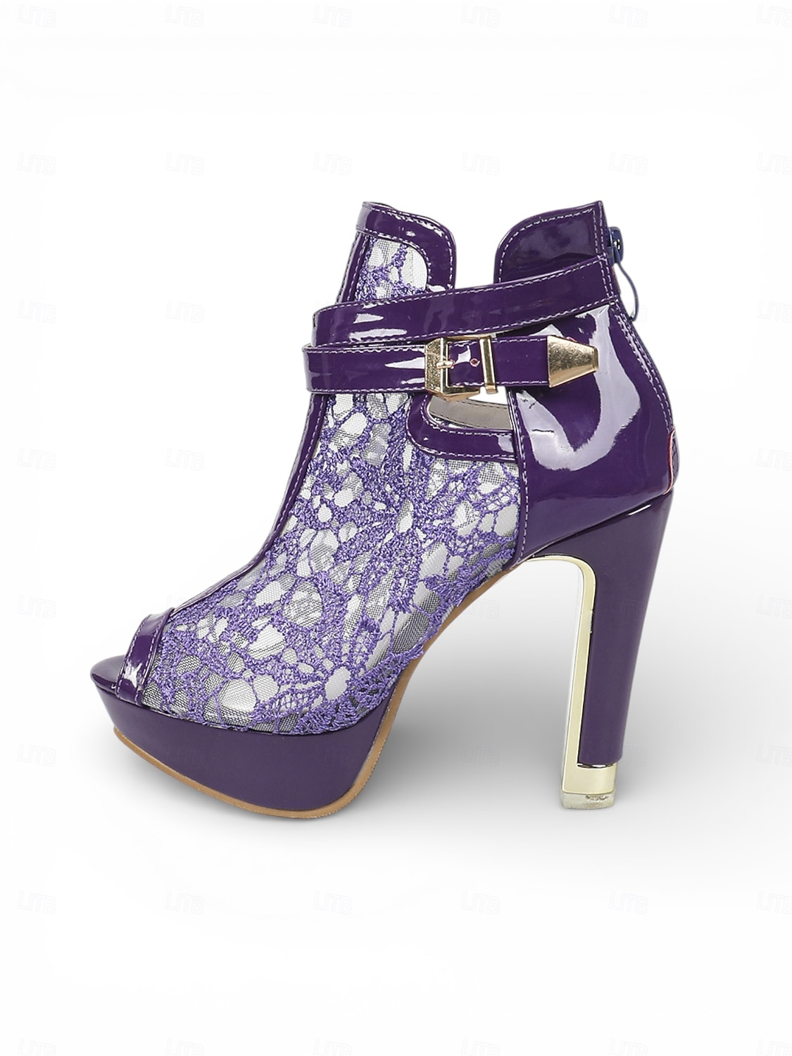 Women's White Lace Wedding Heels with Buckle Strap – Elegant Open-Toe Platform Shoes for Indoor Weddings and Special Occasions 2026 - $54.99 –P8