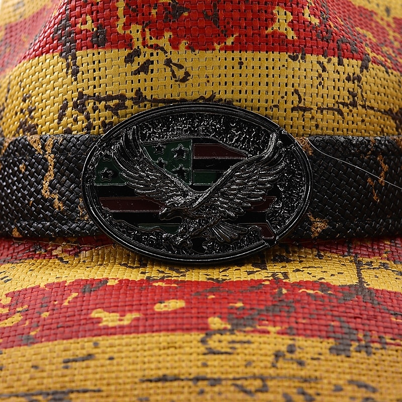 Yhdysvaltojen 250-vuotisjuhla Retro / vintage Villi länsi Cowboy hattu Cowgirl Hattu Lehmityttö Kantri West Cowboy Naamiaispuku Sukupuolineutraali Naamiaiset 4. heinäkuuta Juhla Itsenäisyyspäivä 2026 - $26.99 –P6