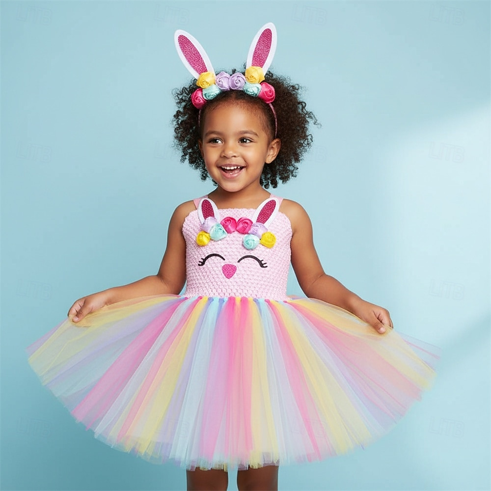 princess bunny dress Tutu Robe Princess Animal Easter Bunny Dresses Funny Kid's Girls' Children's Day Easter Dress Up 2026