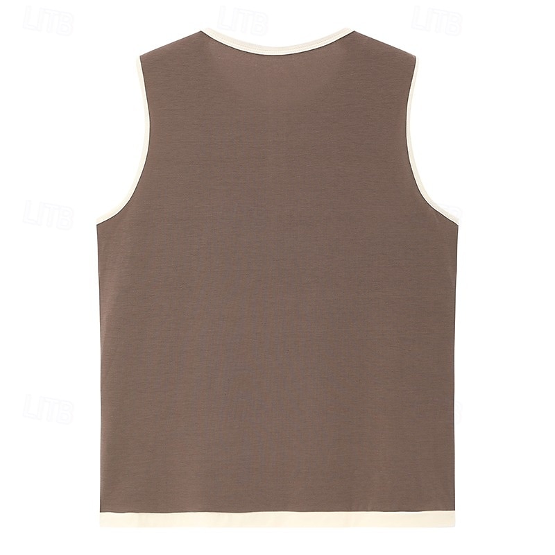 3-delt flerpakning singlet for menn, singlet, ermeløs, henley-skjorte, sommer, enkel, motedesigner, enkel, avslappet, ferie, gate, abc-topp, t-skjorte for menn 2026 - $37.99 –P15