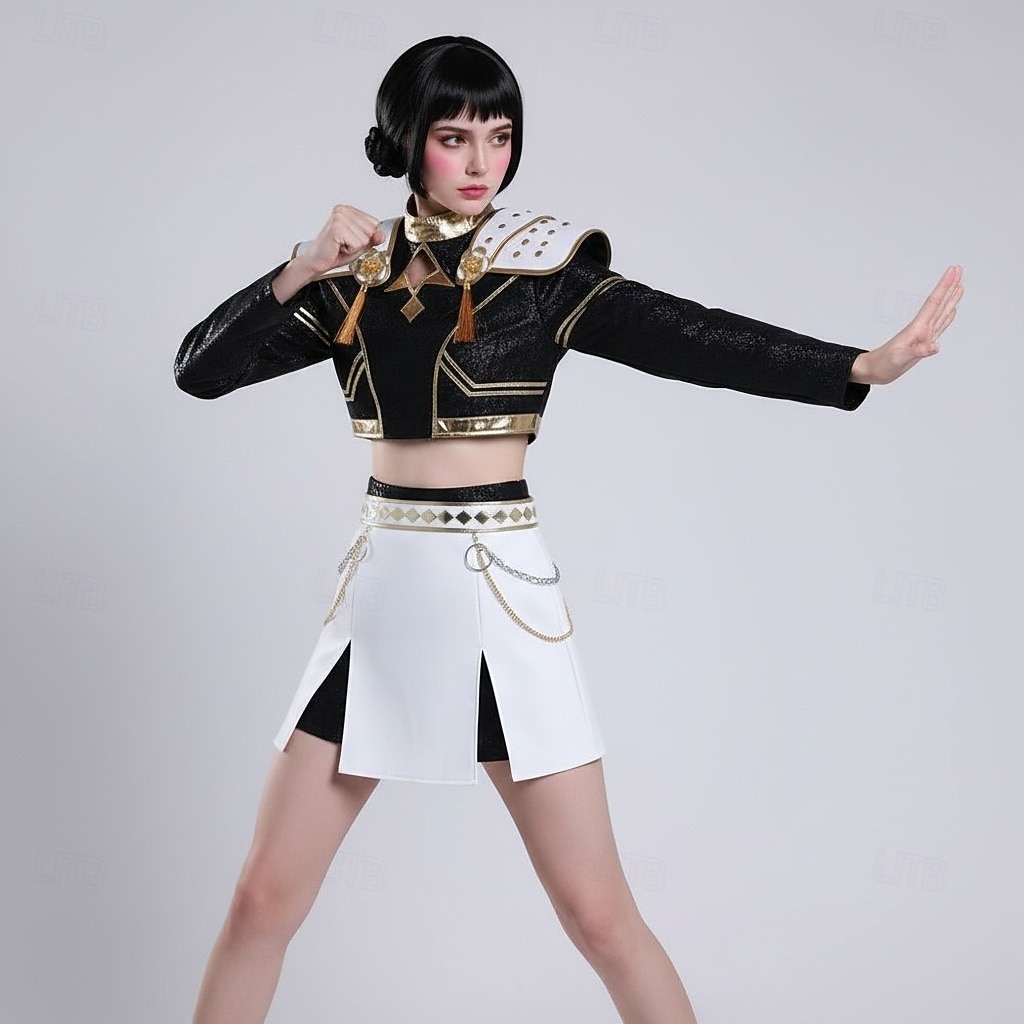 Inspirado en el Kpop Inspirado en ídolos coreanos Estrella del pop Disfraz Vestido llamativo Ídolo virtual for Mujer Adultos Víspera de Todos los Santos Carnaval Rendimiento Comic Con Exposición de 2026 - $105.99 –P14