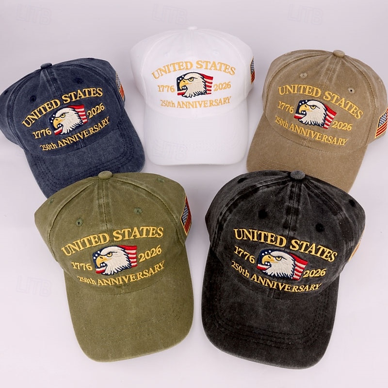 Gorra de Béisbol Águila Bandera estadounidense Retro Antiguo Herencia Patriótico 1776-2026 para Unisexo Adulto Impresión 3D  para Día de la Independencia 4 de julio Exterior Casual Diario Desfile 2026 - $20.99 –P3