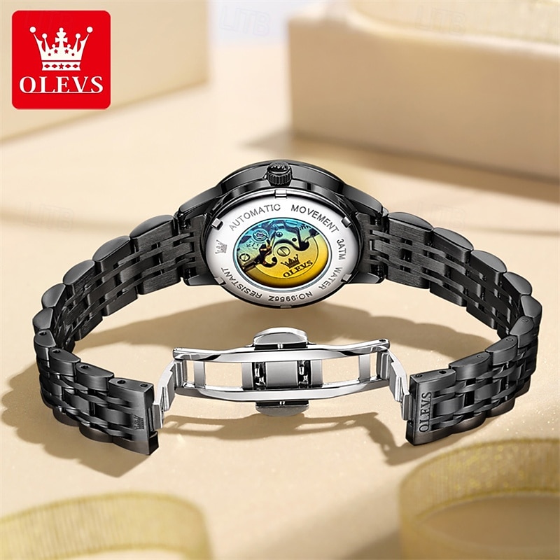 Mother's Day Gift New Olevs Brand Women'S Business Watch With Luminous Display, Calendar Function, Fully Automatic Mechanical Movement, Luxurious And Elegant, Water-Resistant Women'S Sports Watch 2026 - $88.99 –P5