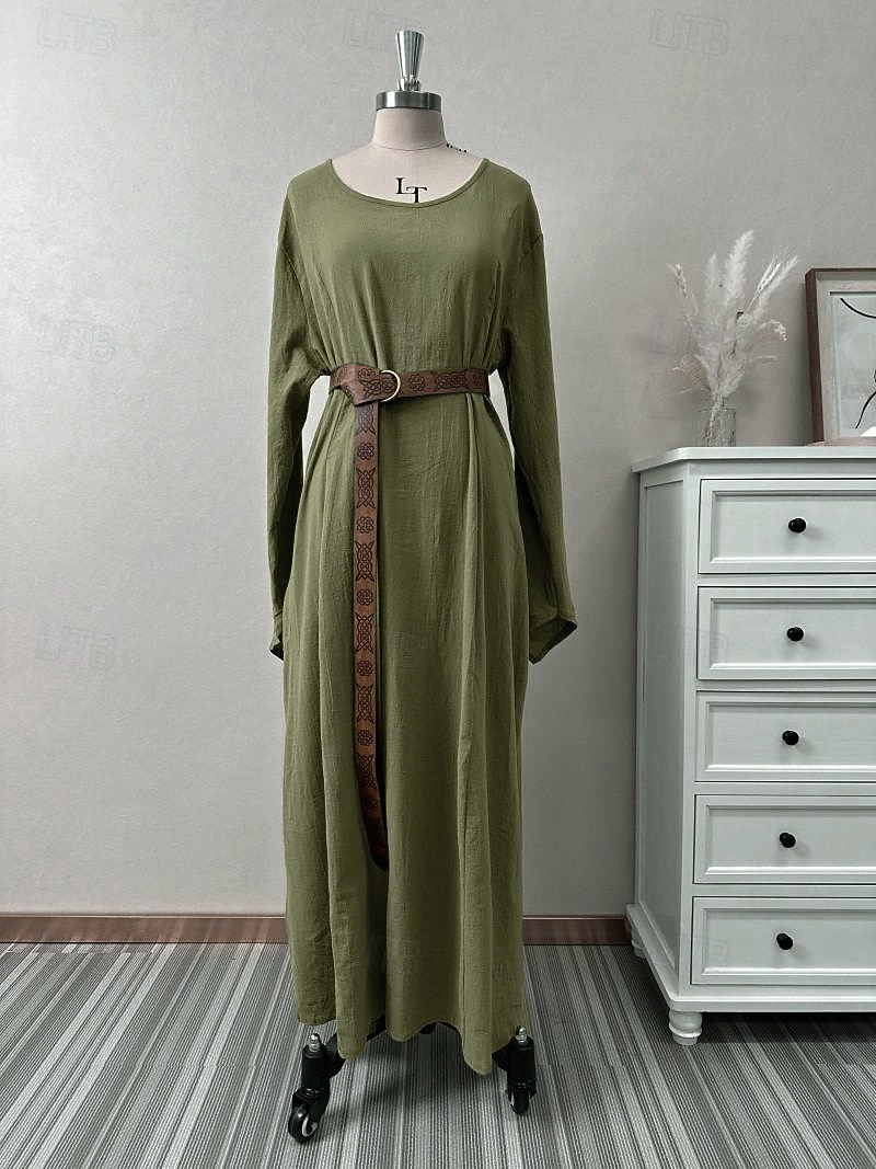 Ретро Средневековый Эпоха возрождения Платья Косплэй Kостюмы Платье-туника Викинг Ranger Эльфийский Маскарадный костюм Жен. Селтик Викинг Хэллоуин Карнавал Маскарад Выступление Хэллоуин РИЖД Взрослые 2026 - $31.99 –P4