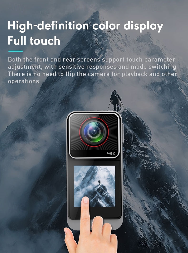 Экшн-камера 4K (с поддержкой Wi-Fi), спортивная видеокамера, видеорегистратор для велосипеда, нагрудная камера, головная камера и камера для дайвинга. 2026 - $103.99 –P4