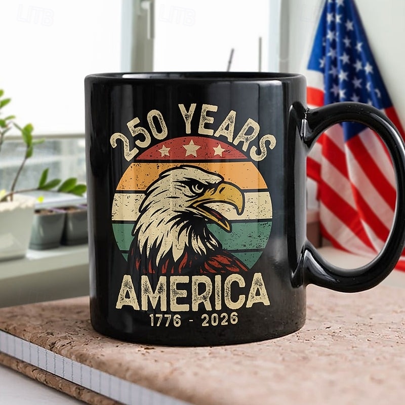 Taza del 250.º aniversario de Estados Unidos, regalo patriótico, taza de café de cerámica del semiquincentenario, 1776-2026, Estados Unidos 250, Día de la Independencia, regalo del 4 de julio para 2026 - $16.99 –P3