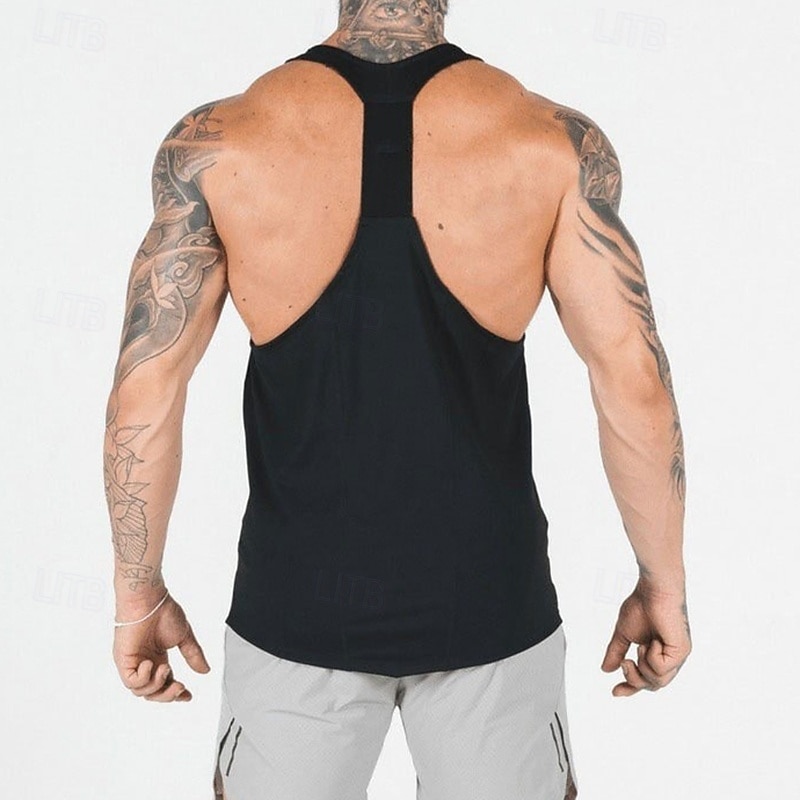 Herren Einfarbig Workout-Tanktop Lauf-Tanktop Fitness-Tanktop Sommer Ärmellos Schnelltrocknend Kompression Feuchtigkeitsableitend Fitnesstraining Aktives Training Übung Schwarz Weiß Rote 2026 - $21.99 –P1