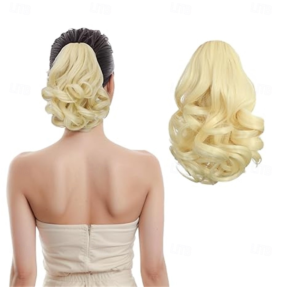 Extension per coda di cavallo rossa, extension per coda di cavallo con clip a artiglio da 9 pollici, pezzi di capelli per coda di cavallo ondulata sintetica morbida naturale per donne del 2026 a $14.99 –P3