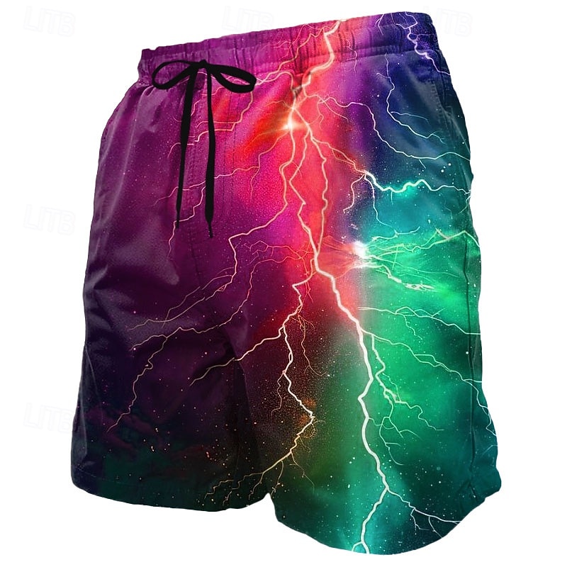 Bărbați Fulger Culoare gradient Strălucire neon Boxeri înot Pantaloni Scurți de Înot Pantaloni Scurti Talie medie Casual În aer liber Vacanță Zilnice Buzunare laterale Căptușeală din plasă Talie 2026 - $20.99 –P2