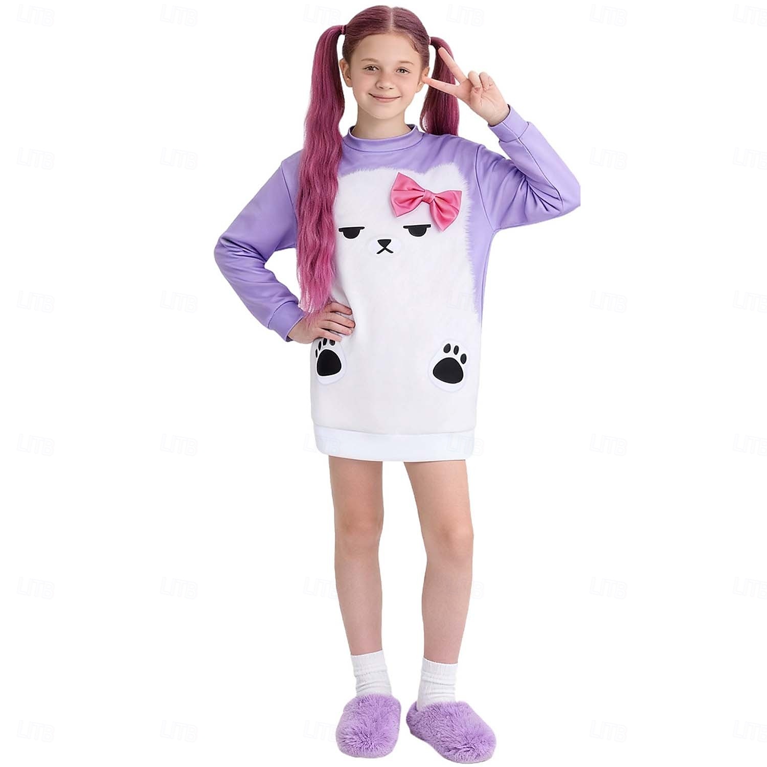 Kpop Inspired Korean Idol Inspired Pop Star Sleepwear Cosplay Costume Virtual Idol for Unisex Kid's Adults' Halloween Carnival Daily 2026 - $38.99 –P5
