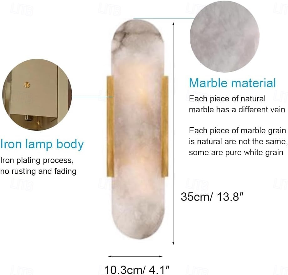 fali lámpák hálószobába modern márvány falikar fali lámpa fürdőszobai mosdófali világítás kőből készült művészeti fali lámpa 2026 - $122.99 –P7