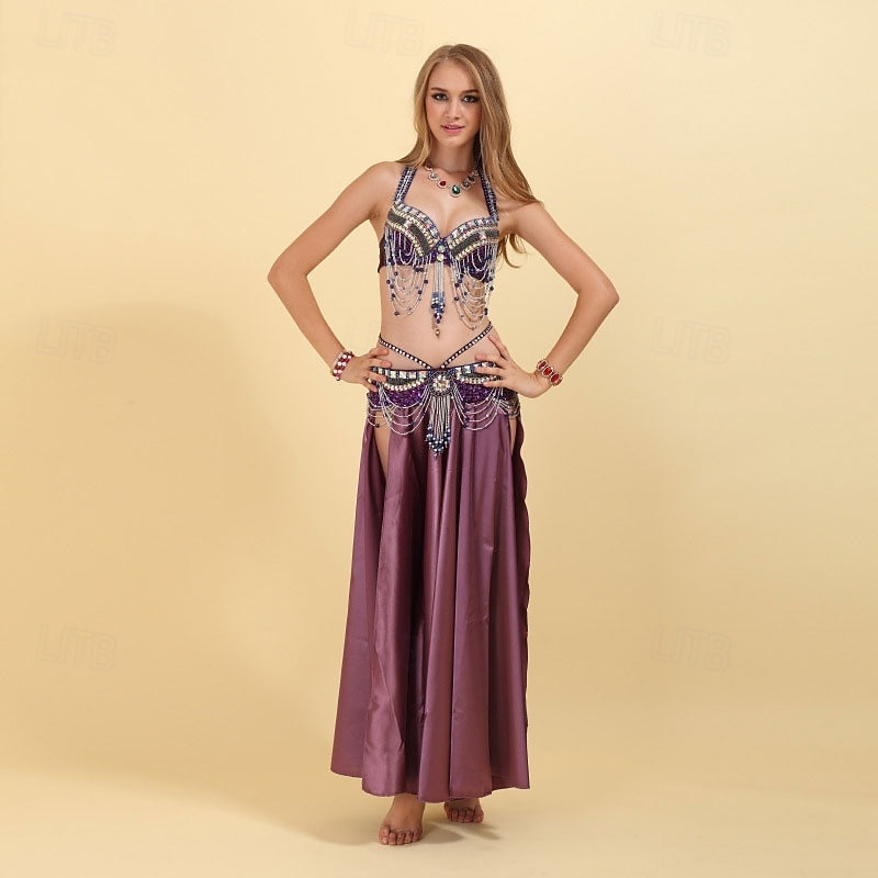 Samba Dancewear Glamorous Beaded Chain Sequin Belly Dance Costumel Performance Costume 2026 - €101.9 –P8