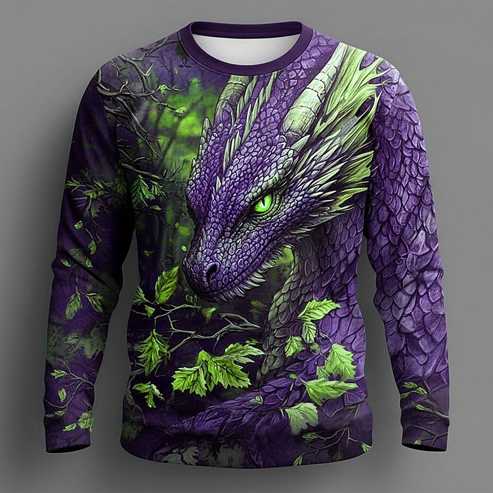 Ανδρικά Ζώο Αστείος Μπλουζάκι Μακρυμάνικο Κοντομάνικη μπλούζα 3D εκτύπωση Στρογγυλή Ψηλή Λαιμόκοψη Πουκάμισο Μοντέρνα Βασικό Causal Καθημερινά Δρόμος Θαλασσί Κίτρινο Βυσσινί Καλοκαίρι Άνοιξη Ρούχα 2026 - $23.99 –P3