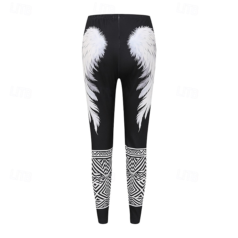 Damen Leggings Gemütliche Leggings Urlaub Vintage Ethno-Stil Volle Länge Hohe Taille Grafik Drucken Bequem Hohe Elastizität Lässig Täglich Urlaub Navy-Blau Dunkellila Schwarz Olive Frühling Herbst 2026 - $19.99 –P7