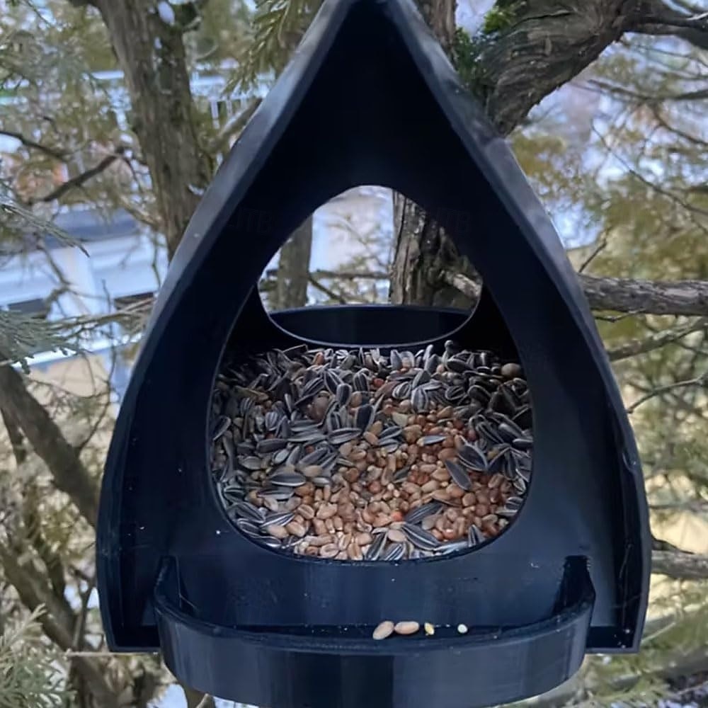 Κρεμαστή ταΐστρα πουλιών για κήπο με στέγη, πλαστική κρεμαστή ταΐστρα πουλιών, διακοσμητικός σταθμός ανοιχτού σχεδιασμού, ταΐστρες πουλιών για εξωτερικούς χώρους, ιδανικές για αυλή, αίθριο, κήπο και 2026 - $16.99 –P8