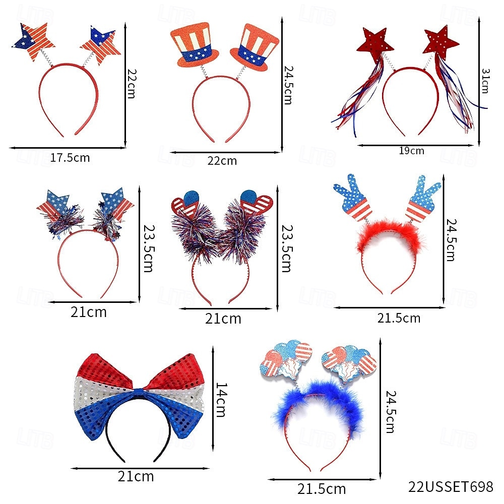 Stirnband Cosplay Kinder Erwachsene Unisex Unabhängigkeitstag / 4. Juli 4. Juli Party Festival Verkleiden 2026 - $18.99 –P1