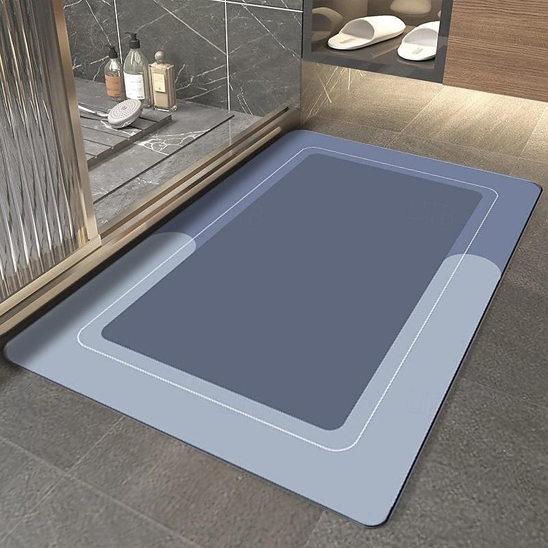 Kieselgur-saugfähige Badematte, rutschfeste Duschmatte, schnelltrocknende WC-Fußmatte für Badezimmer und Waschräume 2026 - $18.99 –P4