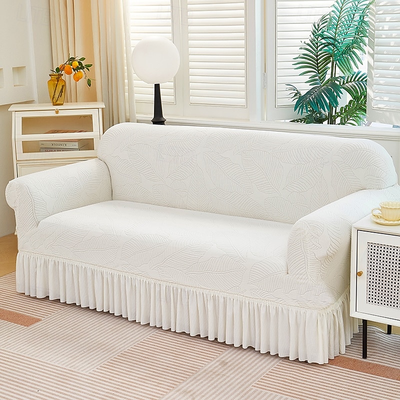 Skirt Hem Style Elastic Jacquard Fabric Stretch Sofa Cover Couch Cover Sectional L Shape Sofa Slipcover Corner Case for Living Room Sofa Protector Anti Slip Washable Dustproof 1 2 3 4 Seat 2026 - $61.99 –P7