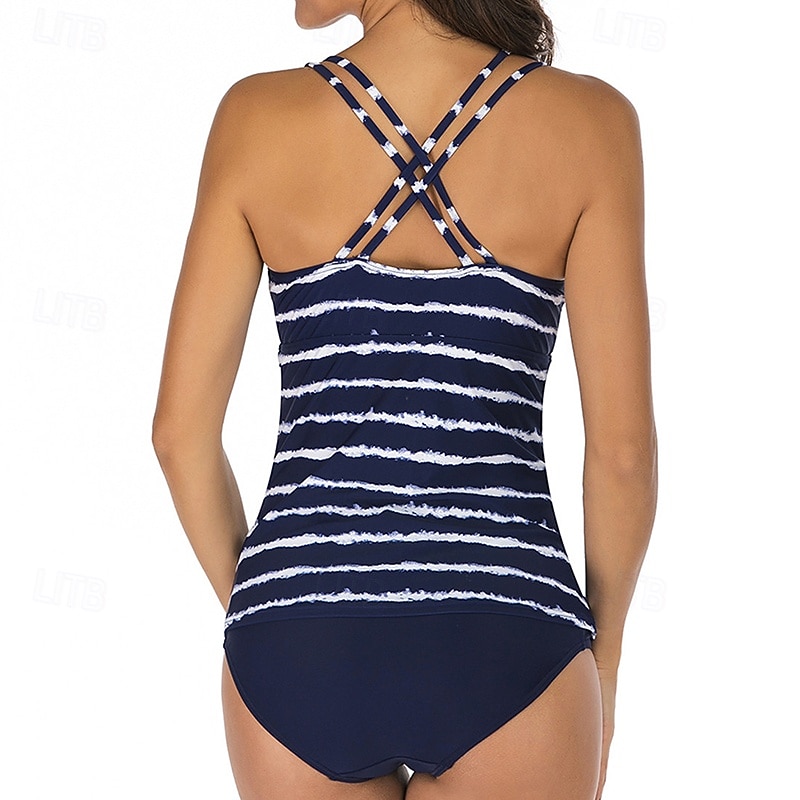 Damskie Strój kąpielowy Tankini 2-częściowa Drukowane Krótka noga Szybkie wysychanie Elastyczny Bez rękawów Kąpielówki Kostium kąpielowy Surfing Plaża Pływacki Lato 2026 - $32.99 –P3