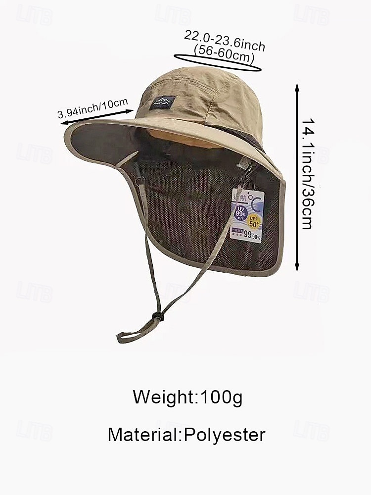 Men's Lightweight Polyester Sun Hat – Fisherman Hat, Multiple Colors, Breathable and Quick-Drying – Perfect for Fishing, Hiking and Outdoor Activities 2026 - $11.99 –P11