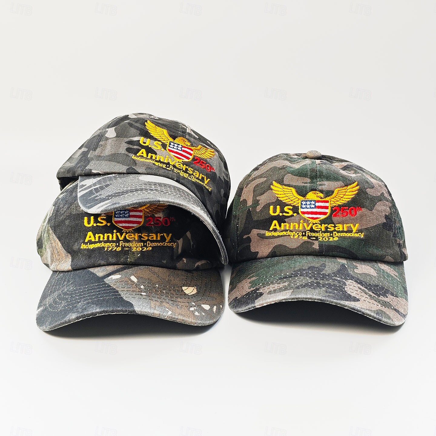 Baseballmütze Tarnung Amerikanische Flagge Retro Vintage Erbe Patriotisch 1776–2026 für Unisex Erwachsene 3D-Druck  für Unabhängigkeitstag / 4. Juli 4. Juli Outdoor Alltagstauglich 2026 - $20.99 –P2
