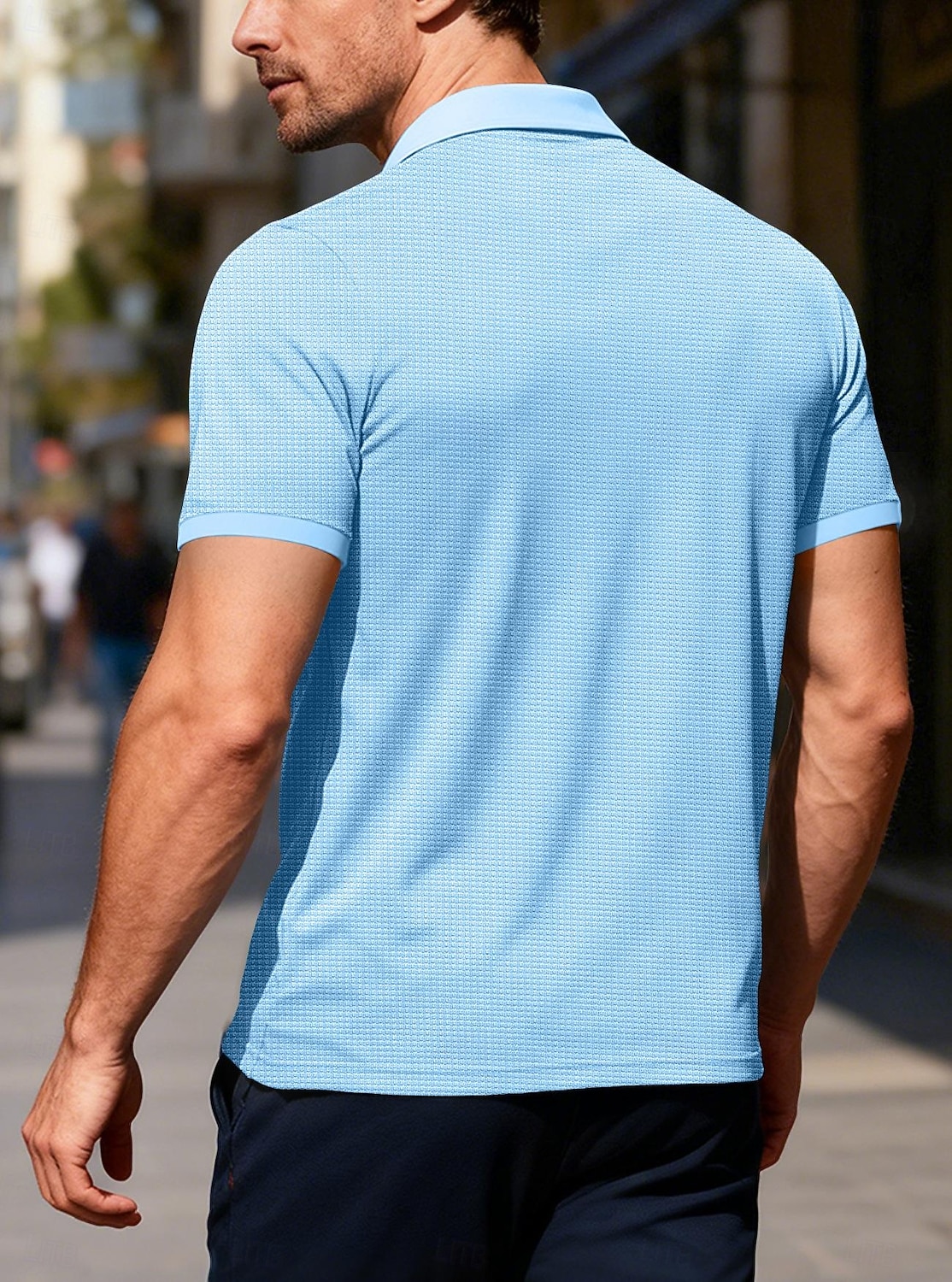 Męskie Koszula golfowa Koszulka polo z dzianiny waflowej Codzienny Biznes Klasyczny Krótki rękaw Moda Nowoczesny Jednokolorowe Guziki Lato Wiosna Wiosna i lato Regularny Czarny Biały Żółty Wino 2026 - $18.49 –P3