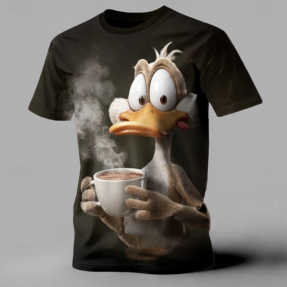 Per uomo Animale Divertente Anatra Maglietta Manica Corta maglietta Stampa 3D Girocollo Camicia Esagerato Designer Feste Ferie Nero Marrone Estate Primavera Abbigliamento S M L XL XXL XXXL del 2026 a $21.99 –P1