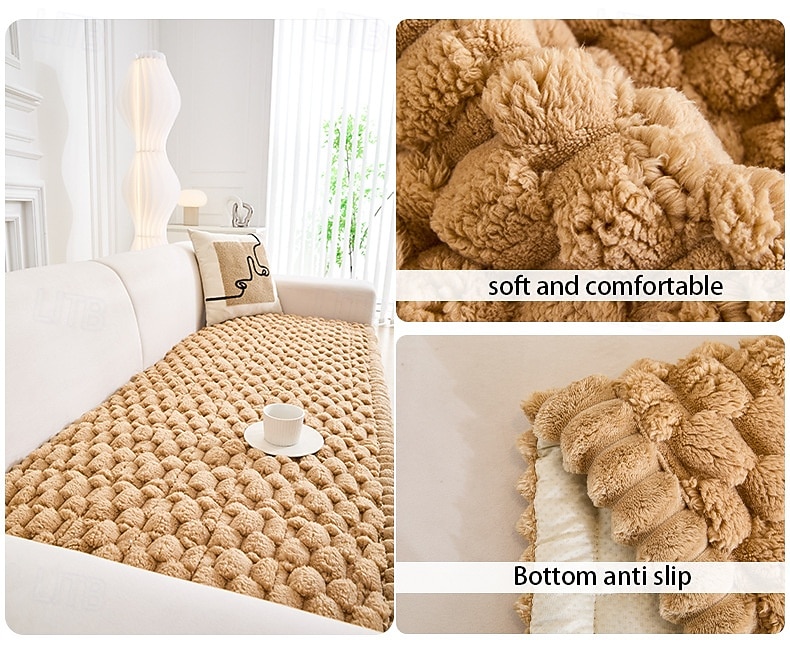 Pet Couch Cover for 3 Cushion Sofa, Non-Slip Fuzzy Couch Cover for Dogs Washable, Thick Soft Sofa Slipcovers Cushion Protector Pet Friendly 2026 - $46.99 –P3