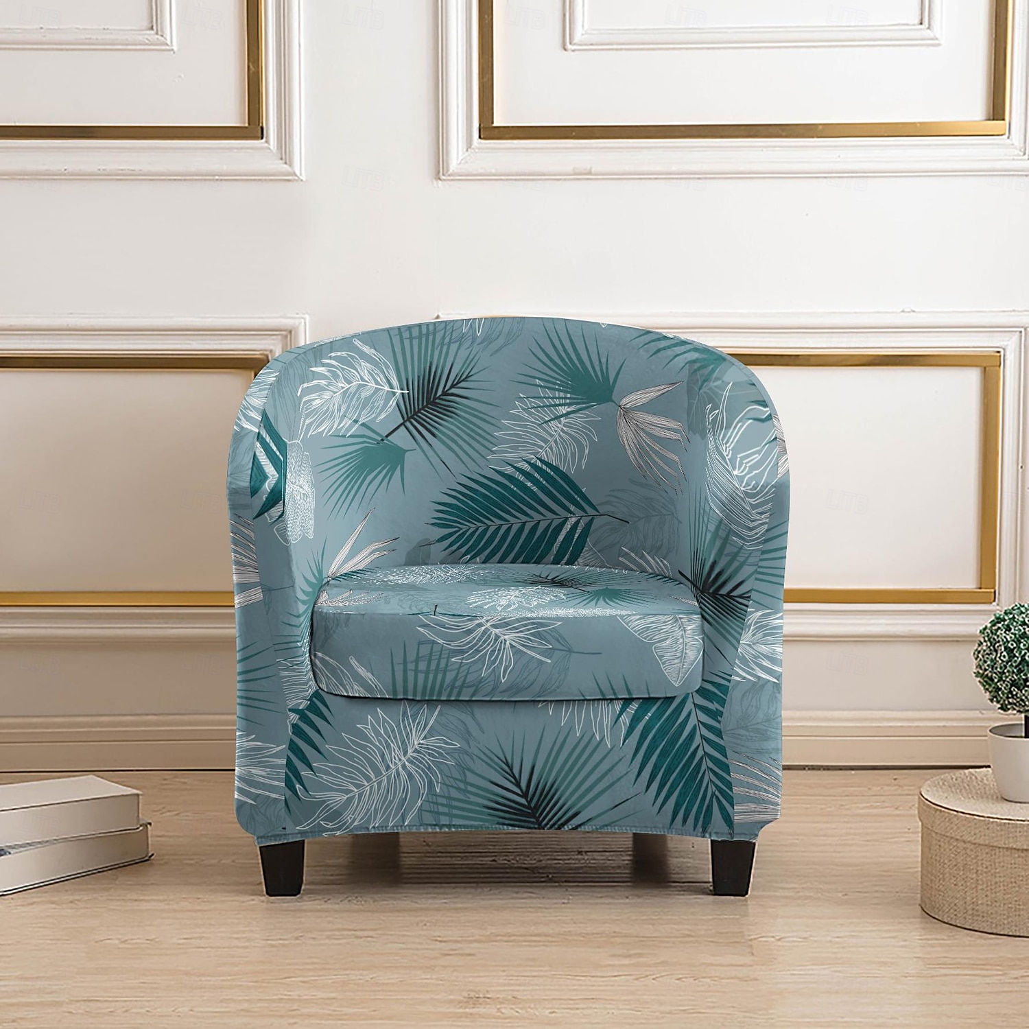 Club Chair Cover Striped Plants Geometric Printed Polyester Slipcover Stretch Armchair Protector for Living Room Home 2026 - $32.99 –P4