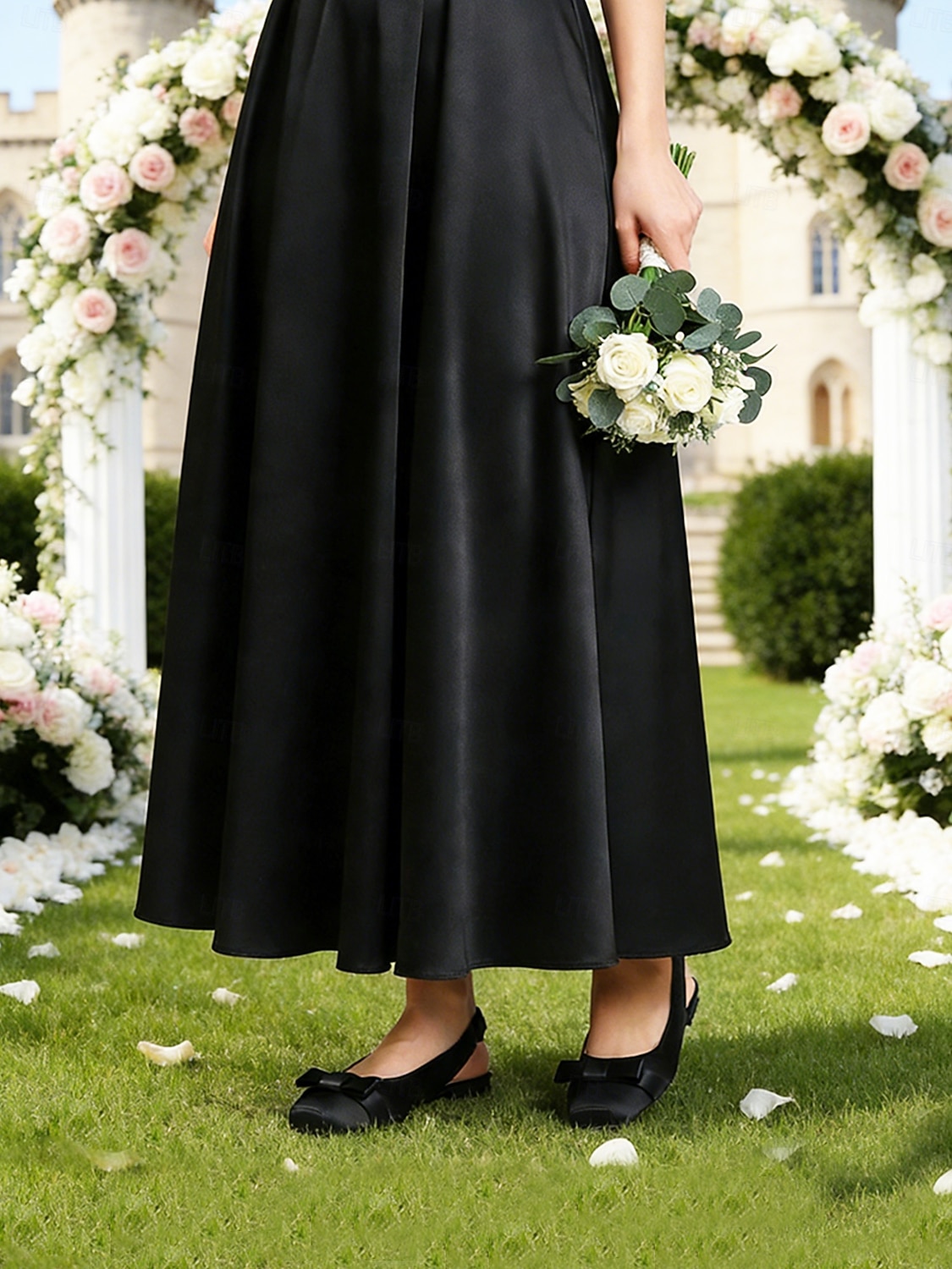 Chaussures plates bleu clair à nœud pour femmes, élégantes et confortables, idéales pour les demoiselles d'honneur lors de mariages en plein air dans un jardin. de 2026 ? $34.99 –P3