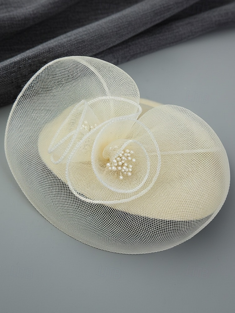 női poliészter kalap, többszínű virágos hálós koktél fejdísz, elegáns vintage stílus esküvőkre, esti vacsorákra, kerti partikra, versenyekre és hivatalos rendezvényekre 2026 - $11.99 –P8