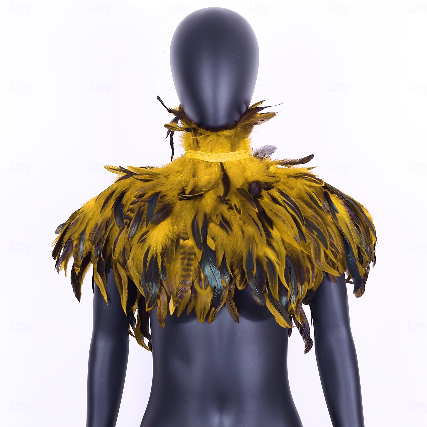 Karnevál 2026 Riói Karnevál Szamba Kiegészítők Nők Fekete Toll Köpeny Sál Magas Gallérral Brazíliai Fesztivál Előadói Jelmez 2026 - $26.99 –P8