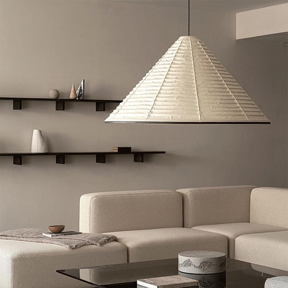 kuželové závěsné světlo, zúžená závěsná lampa z rýžového papíru 13,8", moderní stropní svítidlo s objímkou E26, bílý farmářský lustr do obývacího pokoje, jídelny, ložnice 2026 - $183.59 –P7