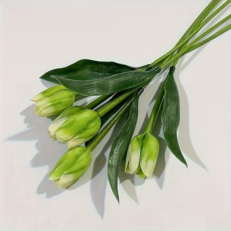 2026年 人工チューリップ20個 - リアルなピンク、黄色、白、オレンジのフェイクチューリップ。サイズは15.35インチ。プラスチック製。自宅、オフィス、結婚式、母の日、イースター、クリスマスに最適です。  コレクション – $22.99 –P7