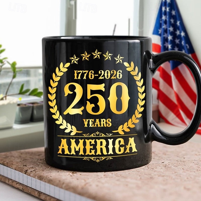 Mok ter ere van het 250-jarig bestaan van de Verenigde Staten, patriottisch cadeau, keramische koffiemok ter gelegenheid van het 250-jarig jubileum, 1776-2026 Amerika 250, cadeau voor 2026 - $16.99 –P3