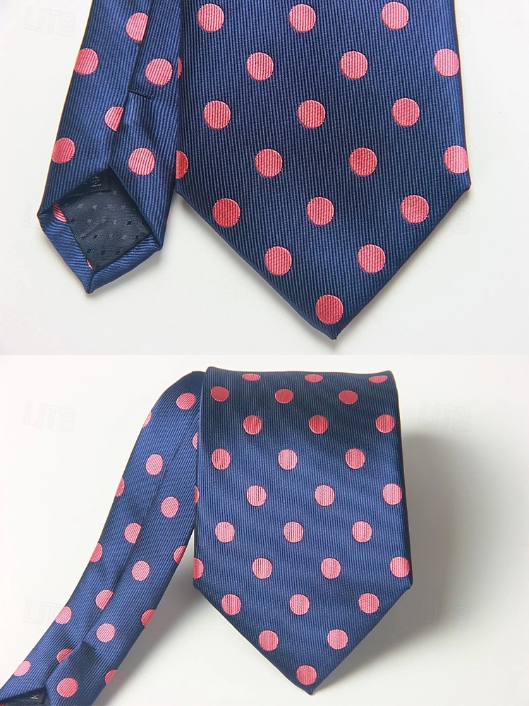 Men's Polyester Polka Dot Necktie, Multi-Color Classic Dot Pattern Tie, Elegant Slim Style for Groomsmen, Weddings, Formal Dinners, Banquets & Business Events 2026 - $11.99 –P12
