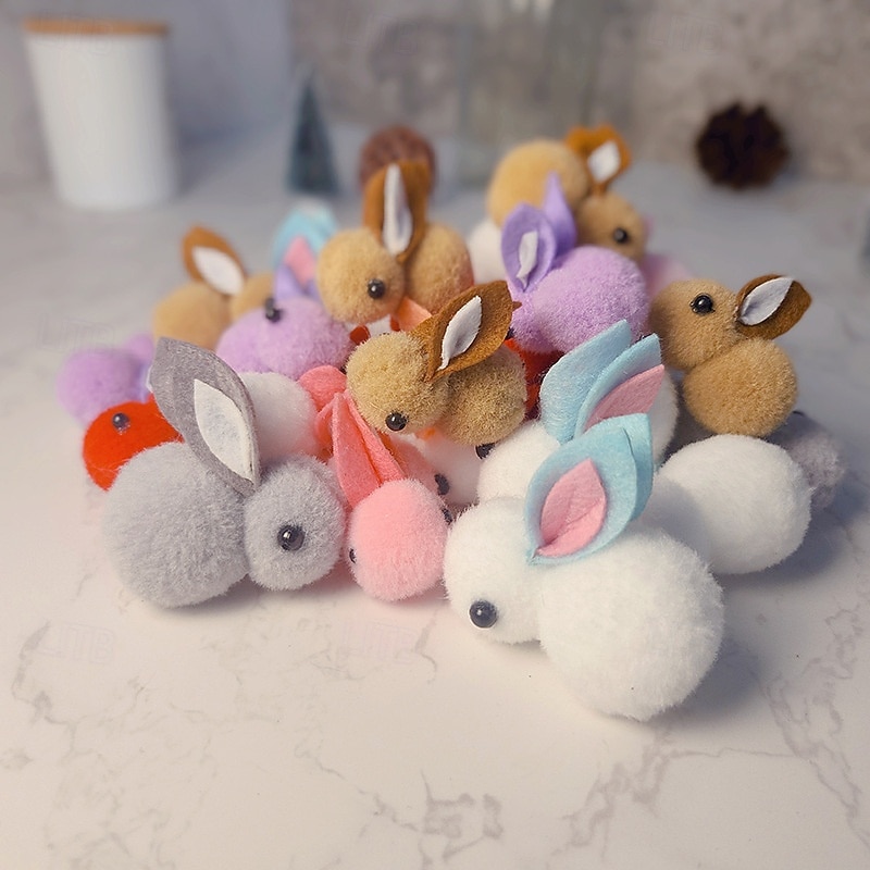 16 Pcs Easter Basket Stuffers Mini Plush Bunnies in Egg Shells, Assorted Pom Pom Rabbits for Easter Egg Hunt, Kids Party Favors, Classroom Rewards, Goodie Bag Fillers, Spring Gift Decor 2026 - $31.99 –P10