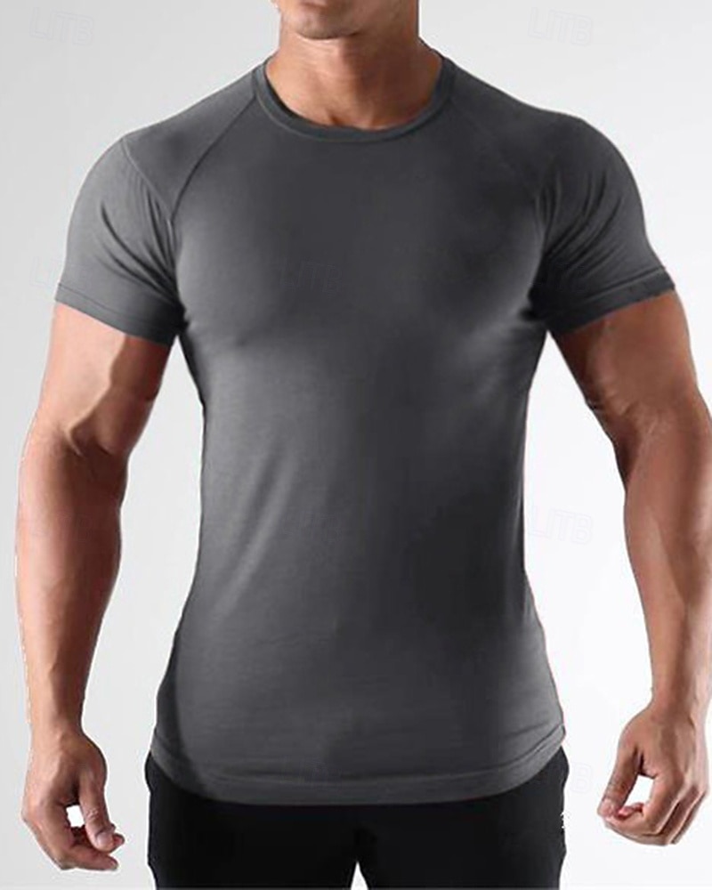 Per uomo Tinta unita T-shirt da corsa Maglia a compressione Maglia da corsa Estate Primavera Autunno Manica Corta Asciugatura Rapida Compressione Traspirante Allenamento in Palestra Allenamento del 2026 a $21.99 –P5