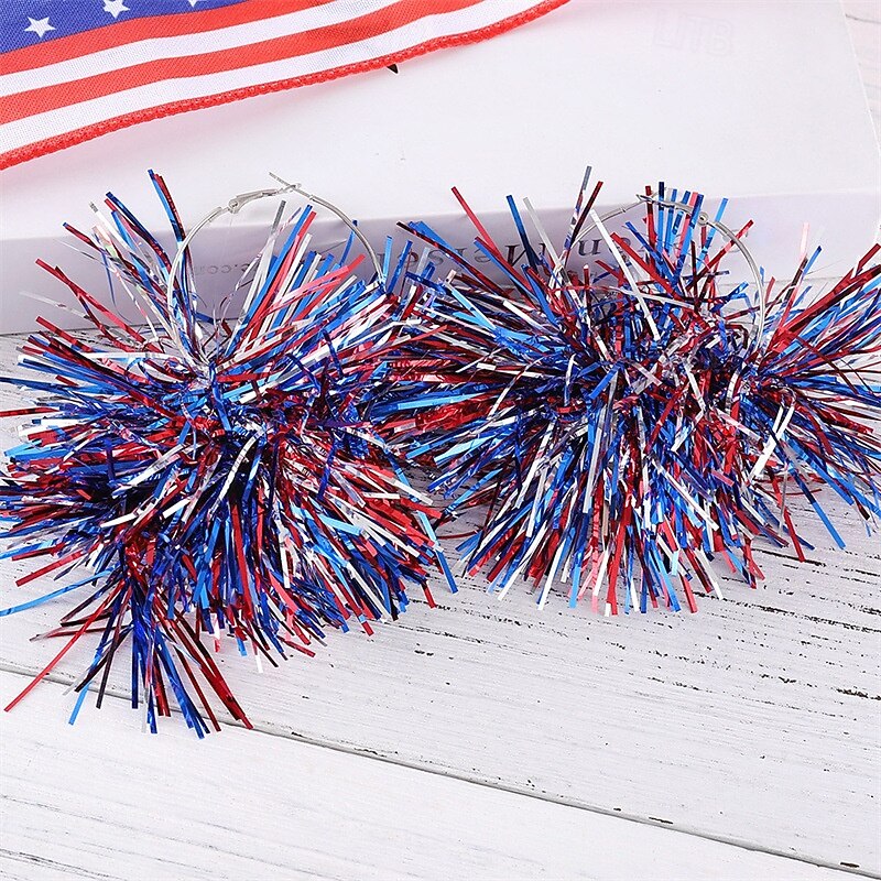 250th Anniversary USA Earrings Cosplay Adults' Women's Independence Day / the Fourth of July 4th of July Party Performance Dress Up 2026 - $10.99 –P2