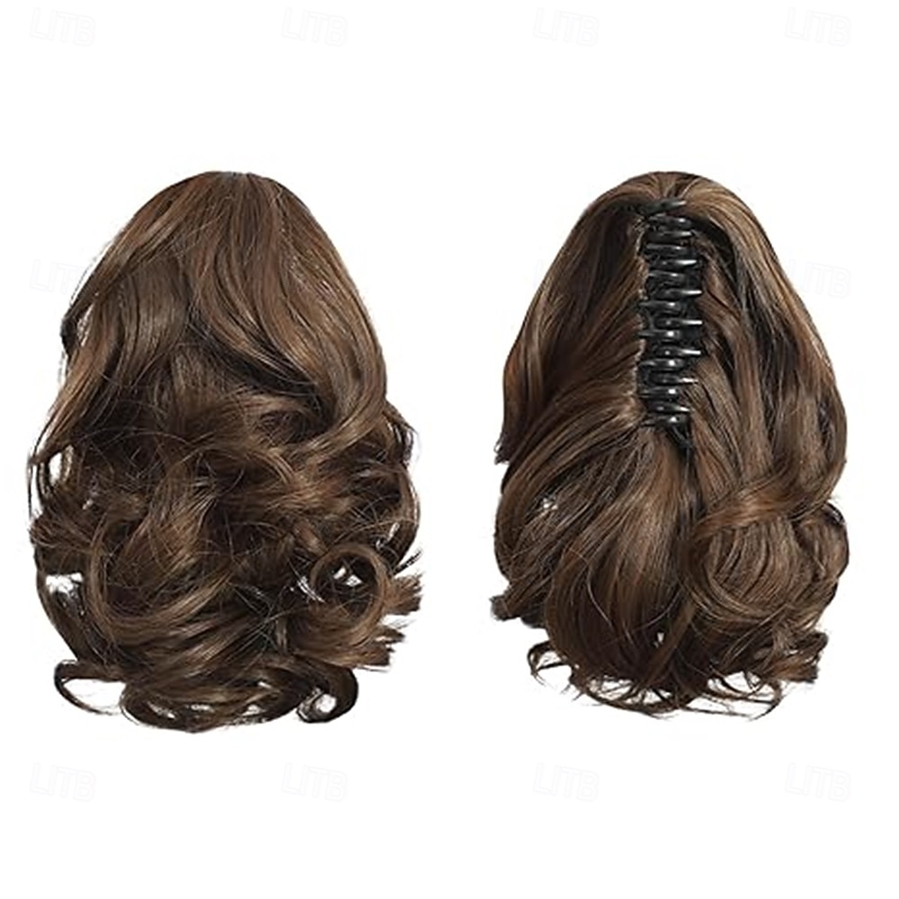 Extension per coda di cavallo rossa, extension per coda di cavallo con clip a artiglio da 9 pollici, pezzi di capelli per coda di cavallo ondulata sintetica morbida naturale per donne del 2026 a $14.99 –P4