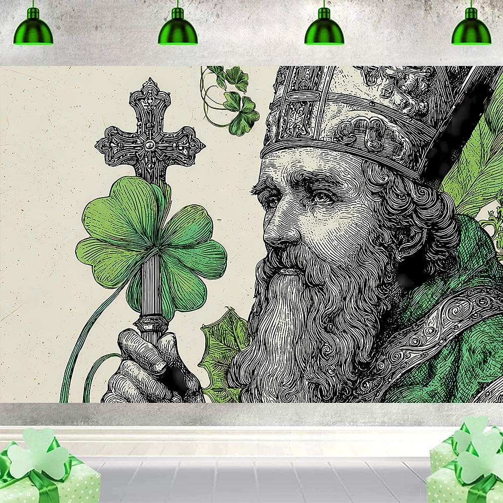 St. Patrick's Day Tapestry Banners Blanket Elf Shamrock Cute Romantic 3D Bedroom Living Room Dorm Teens Room College Dorm Wall Porch Home Decor 2026 - $20.99 –P11