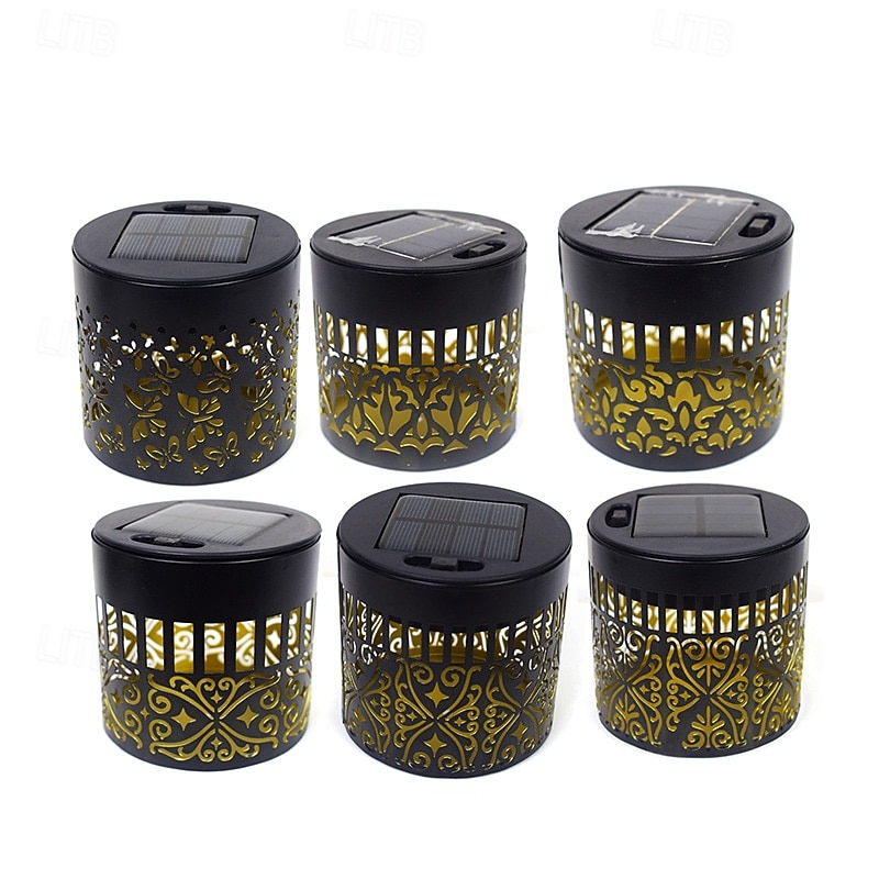 Conjunto de 2 luminárias solares de parede com projeção em metal vazado, com design mandala, classificação IP44 de resistência à água, luz branca quente, ideais para jardim, pátio, cerca, caminho, de 2026 por $29.99 –P8