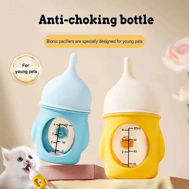 Biberón de 80 ml para mascotas, comedero para gatitos y cachorros 2026 - $16.99 –P1