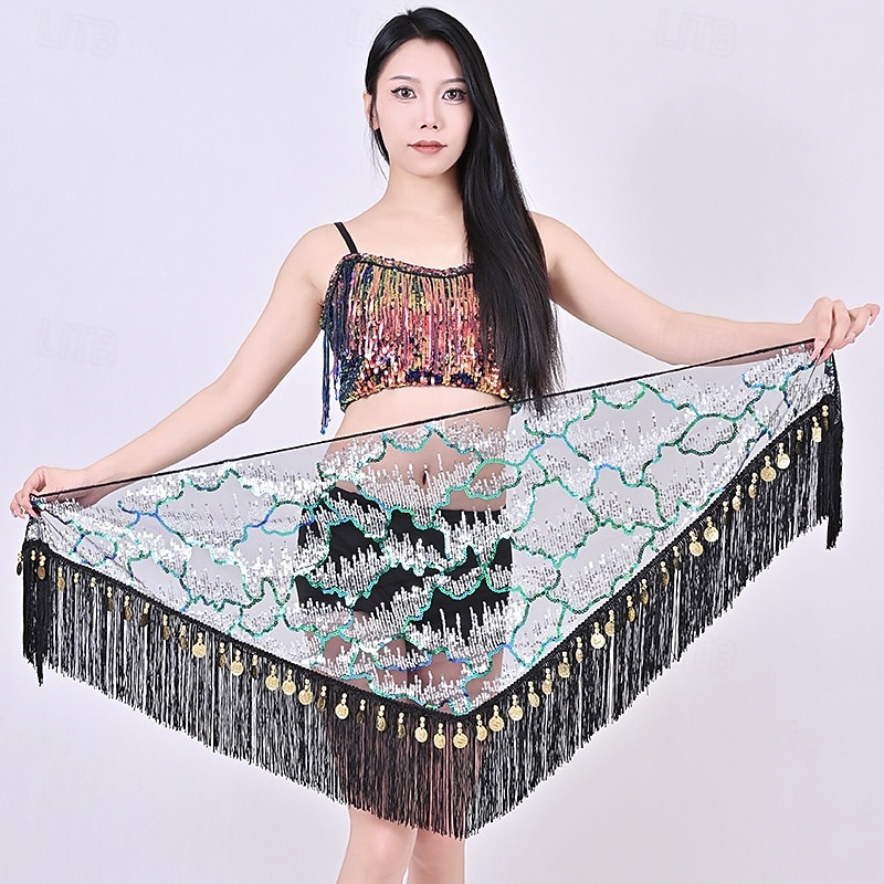 Foulard de hanche à paillettes multicolores de Samba Dancewear - Costume de performance de 2026 ? €17.38 –P2