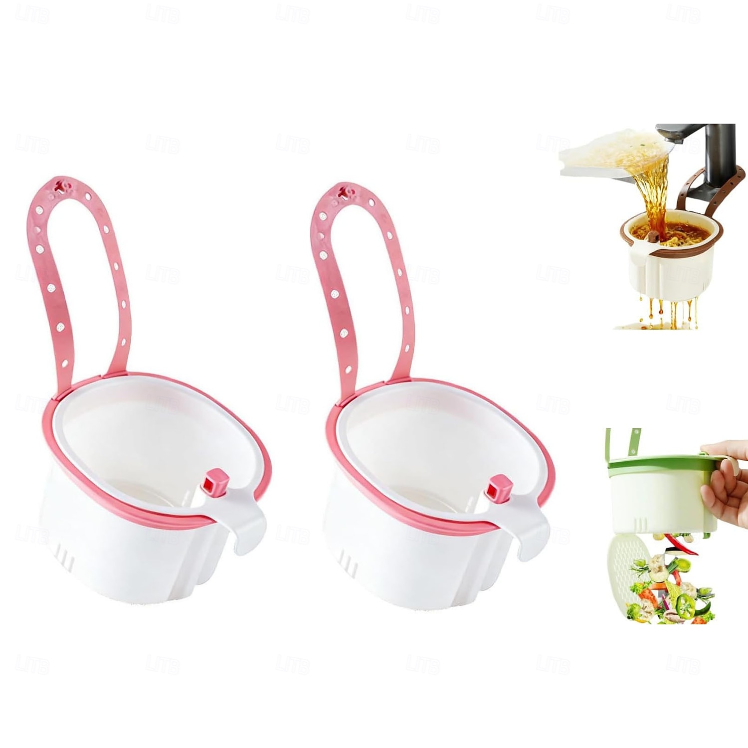 konyhai mosogató szűrőkosár, függő konyhai mosogató szűrőkosár présürítéssel &öntisztító kialakítás, állítható műanyag sarokmosogatók, ételfogó prés, automatikus ürítő sarokszűrő kosarak 2026 - $10.49 –P11