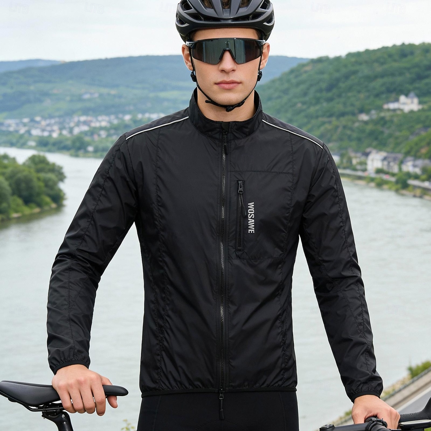 Jaqueta corta-vento unissex para ciclismo de estrada, primavera e outono, da marca Wosawe. Ideal para uso casual, à prova de vento e impermeável. Modelo BF224. de 2026 por $40.99 –P9